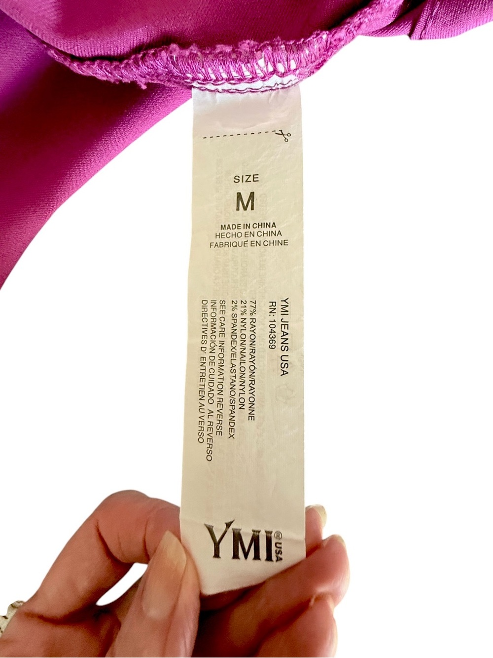 YMI Magenta Stretch Skinny Jeans - Picture 4 of 10